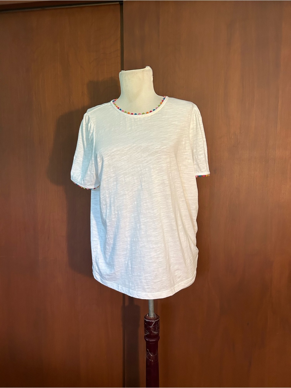 Boden white top with fun detail